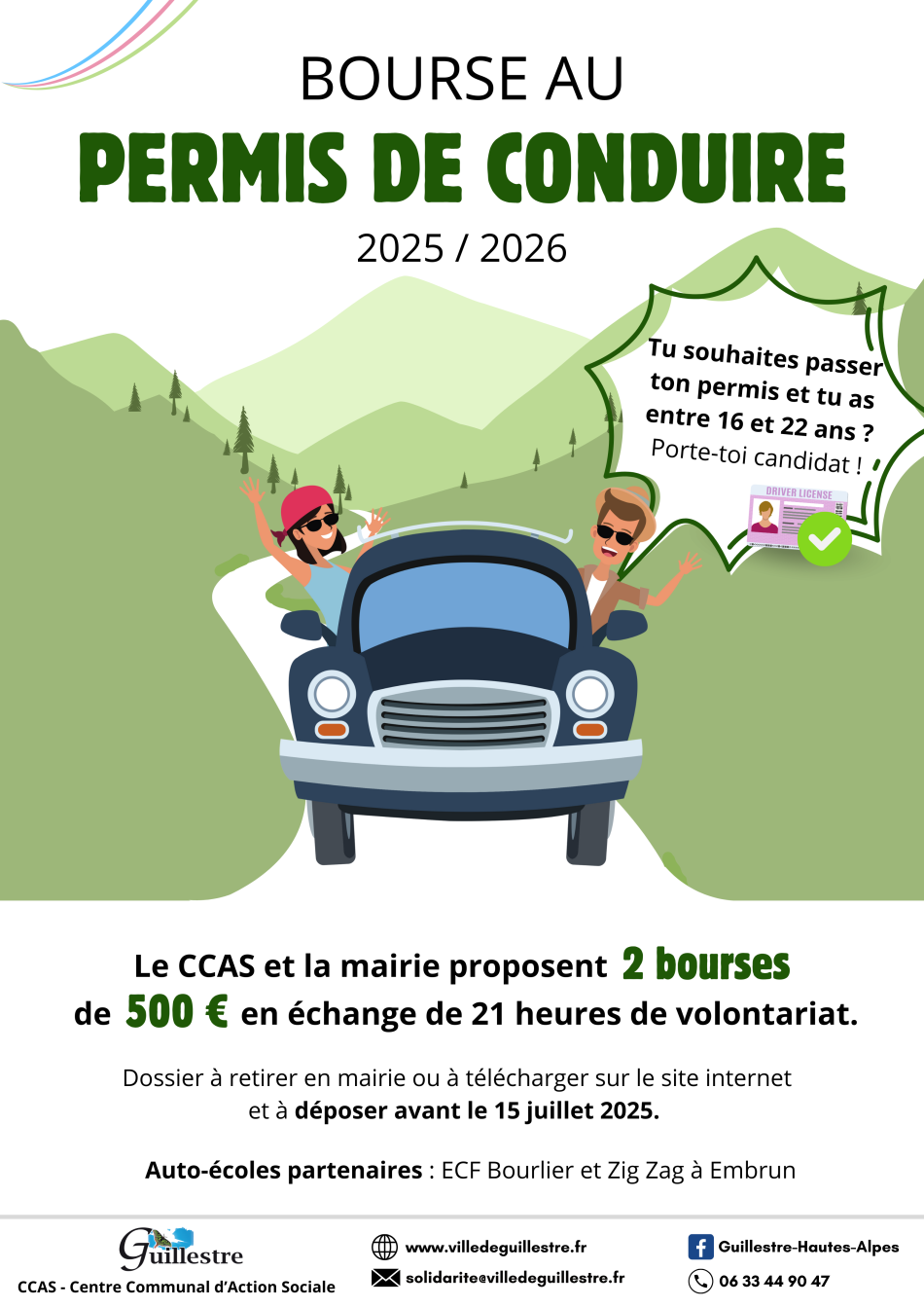 Bourse au permis de conduire 
