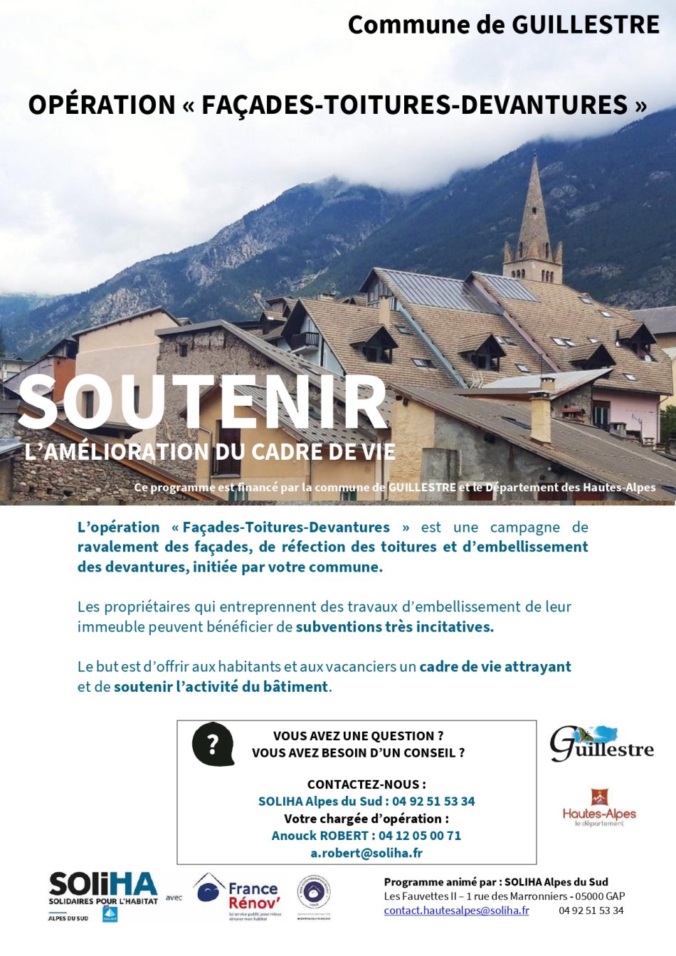 Opération Façades Toitures Devantures